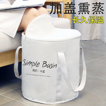 Japan MUJIE Bubble Foot Bucket Portable Bubble Foot Bag Foldable Insulated Washbasin Water Basin Washing dorm