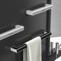 Towel rack non-perforated toilet bathroom suction cup hanger bath towel shelf simple creative wall hanging single pole holding pole