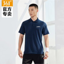 361 Sports T-shirt Male 2022 Summer new POLO Shirt speed Dry Collar Mens Jacket Short Sleeve Loose and compassionate