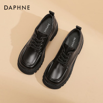 Daphne Inn Wind Shoes Women Shoes 2022 New Summer Lacing Single Shoes Womens Thick Bottom Lefu Shoes Pine Pastry Square Head