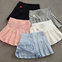 Summer New Childrens Girls Light Dress with Safe Pants Dress with Childrens Walking Light Short