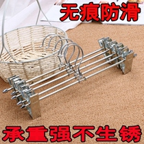 No trace pants rack pants clip womens household pants hanger storage artifact underwear skirt clip multi-layer pants rack strap clip