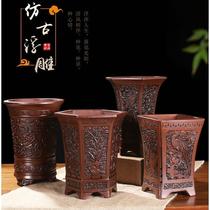 Purple sand flower pot Clivia orchid flower pot pot ceramic large large Chinese style living room