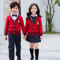 New primary school class suit spring and autumn childrens school uniform sweater shirt English Wind Autumn Winter kindergarten Garden uniform