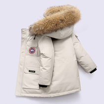 Kenvesa childrens down clothes men and women 21 winter clothing new CUHK baby foreign air tooling Thickened Tide Goose overcomes