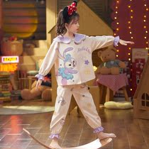 NextElsa girls pajamas 2021 Autumn New Tong fashion casual cotton long sleeve mother and daughter home clothes