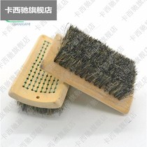 Long handle pig hair shoe brush square pig hair board brush bristle washing brush shoes washing soft hair brush