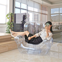 Outdoor inflatable sofa transparent seat single net red lazy sofa Photo Portable Music Festival inflatable ins