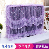 Lace TV cover Desktop hanging curved face ultra-thin LCD TV cover boot does not take the dust cover