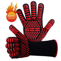 Amazon Spot Money BBQ Barbecue Silicone Gloves 800 Degrees High Temperature Resistant Microwave Oven Fire Retardant Gloves