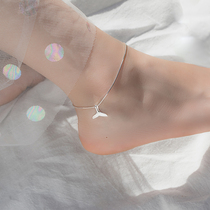 Chow Tai Fook Huanmei anklet female sterling silver ins niche exquisite high-end sense 2021 new trendy good-looking fish tail
