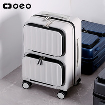 oeo multifunction suitcase woman 20 inch boarding password box durable and sturdy large capacity travel pull bar box men 24
