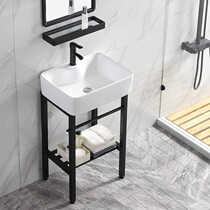 Toilet washbasin sink with washboard balcony outdoor washbasin stainless steel bracket ceramic laundry basin