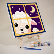 diy digital oil painting Lamb childrens oil painting coloring small size cure Hand painting coloring painting filling