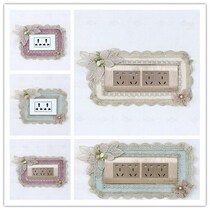 118 type size fabric switch protective cover switch sticker wall sticker Creative living room bedroom wall socket decorative sticker