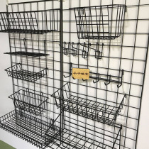 Pallet hanging basket adhesive hook ins Net red iron grid storage basket photo wall accessories decoration dormitory shelf