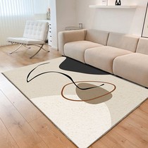 Nordic Extremely Simple Imitation Cashmere Rug Black & White Line Short Hairy Carpet Bedroom Ins Wind Home Bedside Blanket Floor Mat