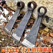 Outdoor small hoe Household digging soil digging soil planting vegetables digging bamboo shoots Wasteland All-steel thickening agricultural mountain hoeing Iron hoe