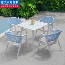 Outdoor tables and chairs courtyard balconies outdoor rattan chairs gardens leisure tables and chairs outdoor waterproof sun protection tables and chairs