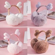 Earmuffs winter warm cute antler girl student plush earrings winter retractable earbags children ear cover