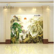 TV background wall tile microcrystalline stone living room 3d imitation marble European style simple film and television wall panel Roman column