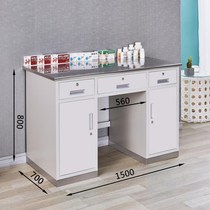 Hospital stainless steel western medicine cabinet diagnosis table clinic disposal table cabinet aseptic steel consultation table diagnosis table
