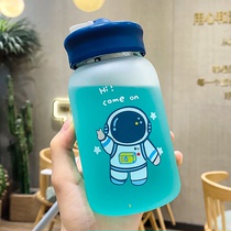 Personality Cup frosted glass male high-value water cup female creative trend children with tea compartment Summer Cup