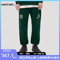 Chen Weiwei Tide Cards CANNOWAIT Autumn Retro Slogans LOOSE CASUAL SEX LOVERS PURE COTTON LONG PANTS
