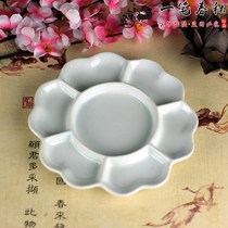 Chinese painting porcelain plate ceramic Palette Art gouache watercolor traditional painting paint plate white porcelain plate color plate