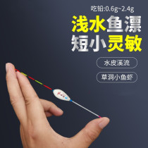Wild fishing equipment shallow water Short-tailed crucian carp white strip floating Nano small short fish floating high sensitive standard fish equipment