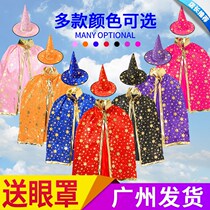Halloween Children's Costume Girls Boys Dress Witch cosplay Cloak Witch Hat Adult