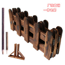 Anti-corrosion wood fence Garden outdoor fence Outdoor flower bed Solid wood fence fence Indoor balcony small wooden stake decoration