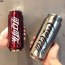Creative Coca-Cola cans Stainless Steel Thermos Cup Male and Female Students Korean Personality Portable Straw Water Cup