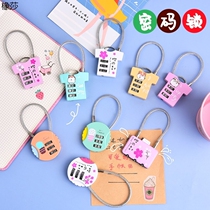 Password lock cabinet lock mini schoolbag diary small luggage stationery box cute student padlock anti-theft lock