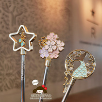 Cherry blossom petals creative mug Water cup cup girl coffee Stainless steel spoon stirring stick Juice stick Commercial