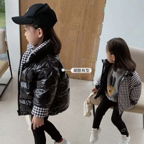 Girls cotton-padded clothes winter 2021 new foreign style padded children's clothing children's feather cotton coat double-sided wear cotton-padded jacket tide