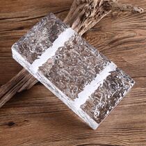 Ultra-white glass brick crystal brick transparent square partition wall bathroom net red art solid double-sided ice pattern brick