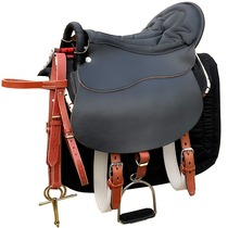 Fine leather tourist saddle pure cowhide soft complete set of saddle full set of handmade steel frame
