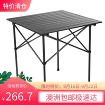 Folding camping table aluminum steel picnic portable party barbecue outdoor barbecue