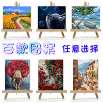 Digital oil painting diy filling oil painting hand painted characters children flower guest scenery Hall decompression home decoration painting