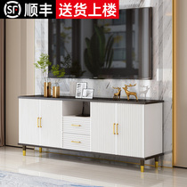 2022 new TV cabinet Home Living room Bedroom TV enclosure High section of light and luxurious modern white TV cabinet Composition