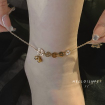 Anklet 2021 New titanium steel does not fade ins Bell sense foot chain ladies personality minority leg chain