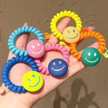 South Koreas East Gate trendy assembly area fluorescent color telephone line cute girl unscented horsetail ball hair accessories