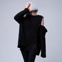 BF2021 autumn new maternity coat black multi-button detachable free with outer breastfeeding sweater