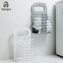 Japanese sungsa foldable dirty clothes basket with laundry basket for dirty clothes storage basket wall hanging home bathroom