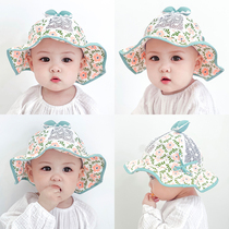 Baby Hat Spring and Summer Thin Hat Sun Hat Girl Fisher Cap Sun Protection Adjustment of Girl Fisher Cap