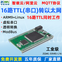 (Smart Embedded Internet of Things)16-channel TTL serial port server Serial port TTL to Ethernet module Network communication Industrial-grade Modbus RTU TCP gateway MQTT protocol transparent