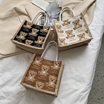 Lunch box bag portable summer work tote bag cute environmental protection shopping bag bag female 2021 new ins asia