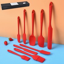  Mini silicone spatula New integrated silicone spatula for cake baking cream spatula nougat rubber spatula