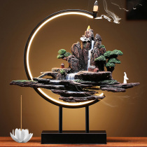 Reverse incense burner with indoor incense creative Zen sandalwood agarwood tea ceremony room personality Alpine water ornaments